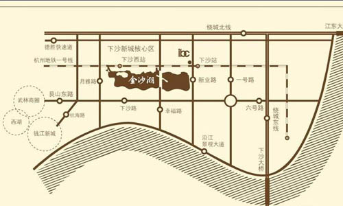 杭州东部国际商务中心IBC交通图-小柯网
