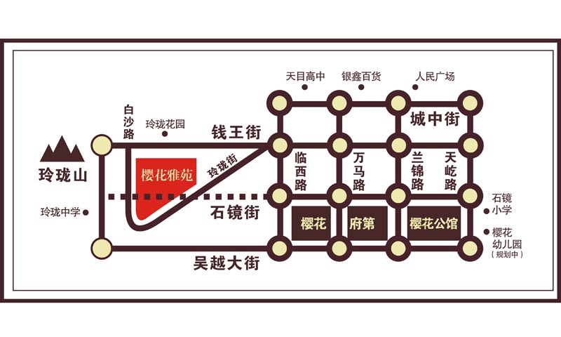 万马.樱花雅苑交通图-小柯网