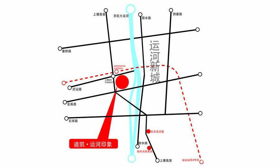 迪凯.运河印象交通图-小柯网