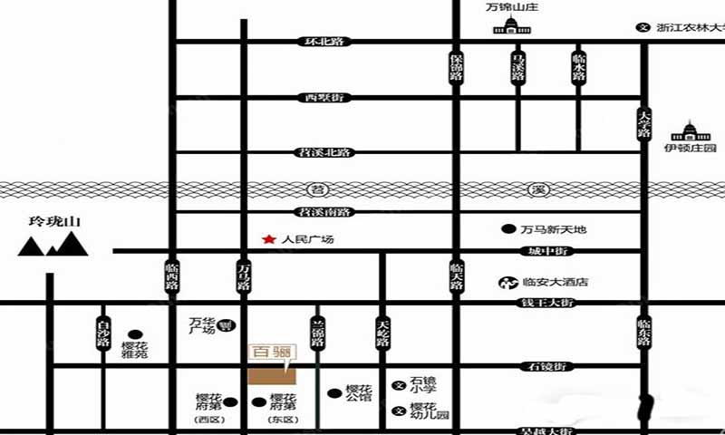 万马百骊府交通图-小柯网