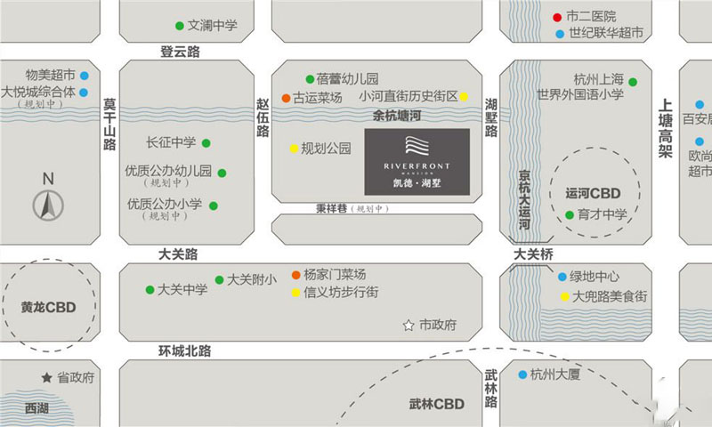 凯德湖墅交通图-小柯网