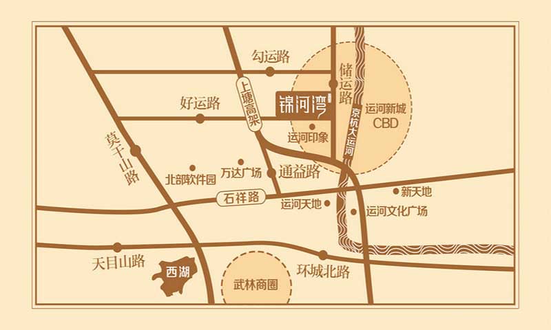 凯喜雅.锦河湾交通图-小柯网