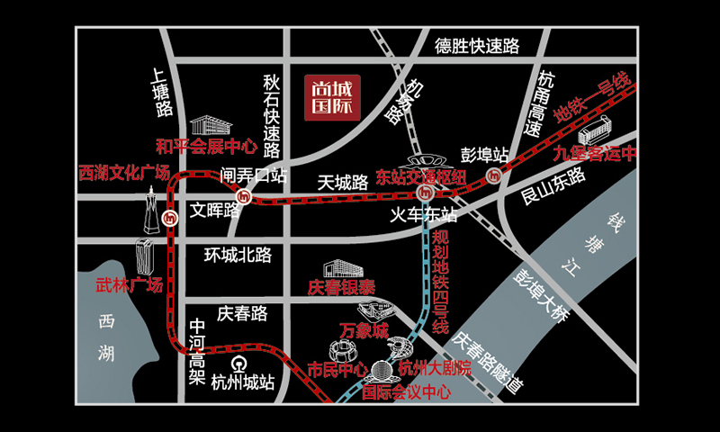 天阳尚城国际交通图-小柯网