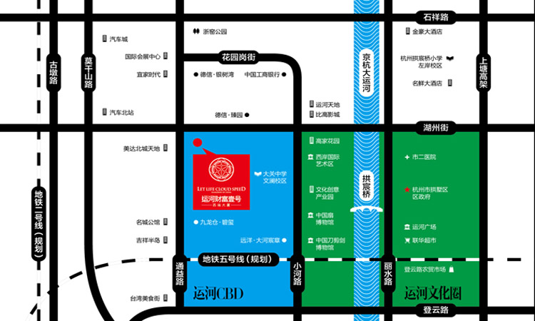 运河财富壹号交通图-小柯网