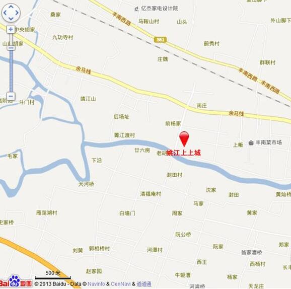 姚江上上城交通图-小柯网