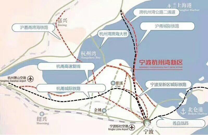 杭州湾隆成越溪湖畔交通图-小柯网