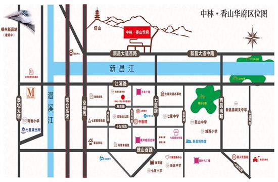 中林.香山华府交通图-小柯网