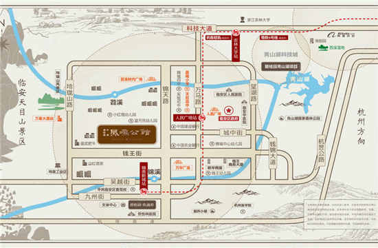 碧桂园中梁凤鸣公馆交通图-小柯网