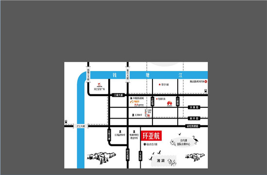 环亚航银座交通图-小柯网