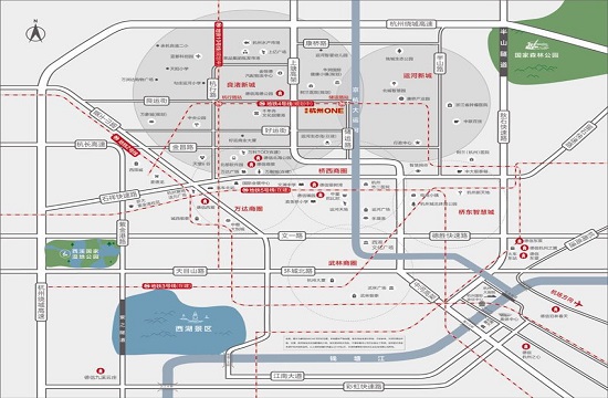 杭州ONE交通图-小柯网