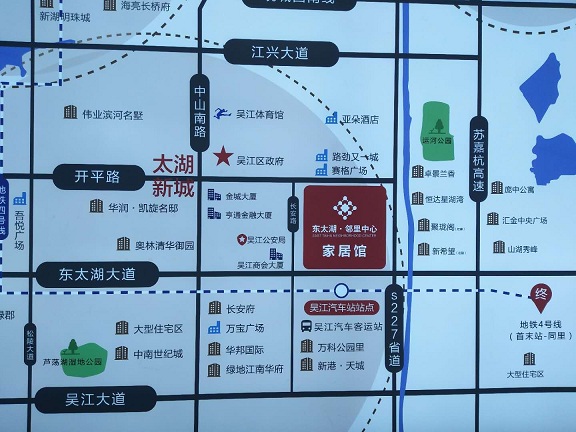 东太湖邻里中心交通图-小柯网