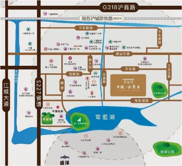 中骏云景台交通图-小柯网