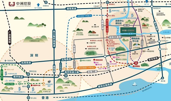 中洲公园城交通图-小柯网