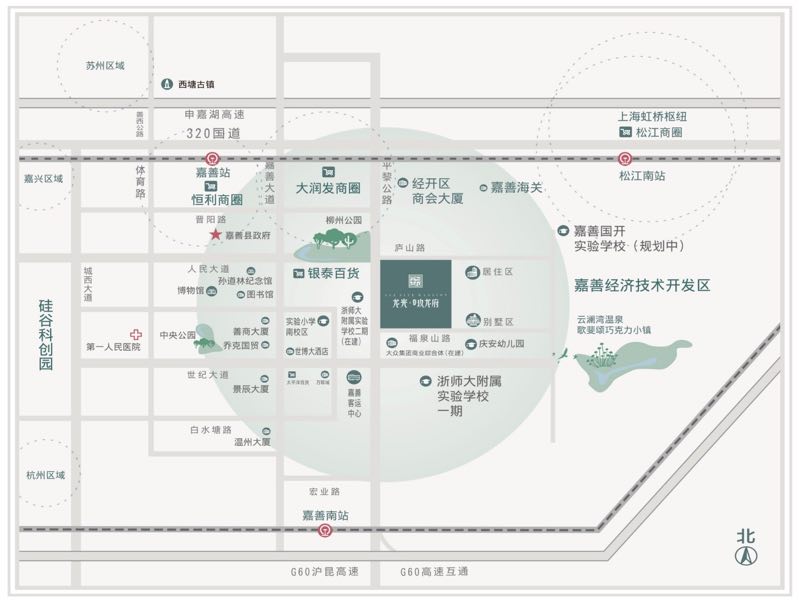 龙光玖龙府交通图-小柯网