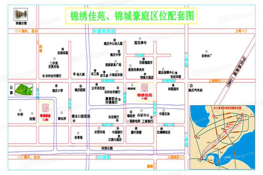 嘉善锦城豪庭交通图-小柯网