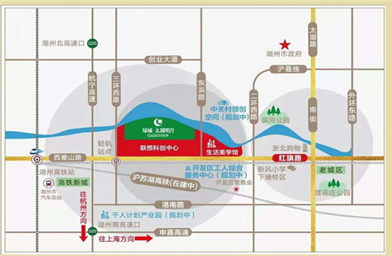 绿城太湖明月交通图-小柯网