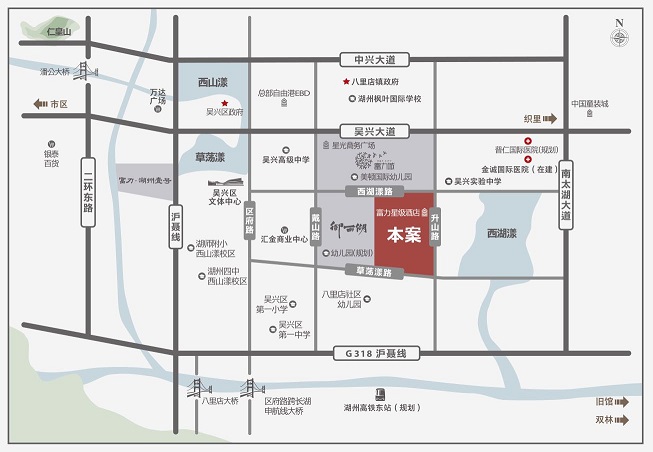 富力绿地西湖观邸配套图-小柯网