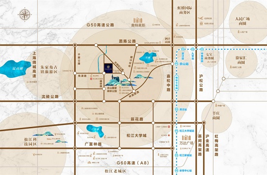 佘山水岸名邸交通图-小柯网