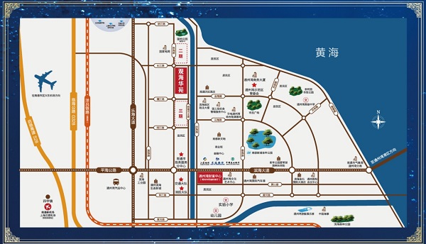 观海华苑交通图-小柯网