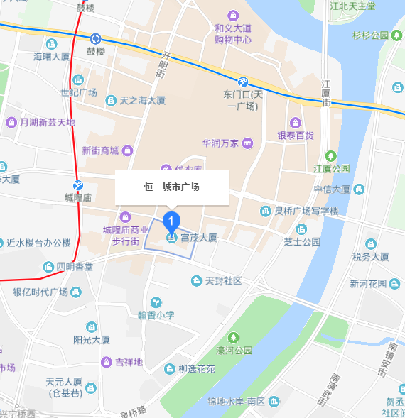 恒一城市中心公寓交通图-小柯网