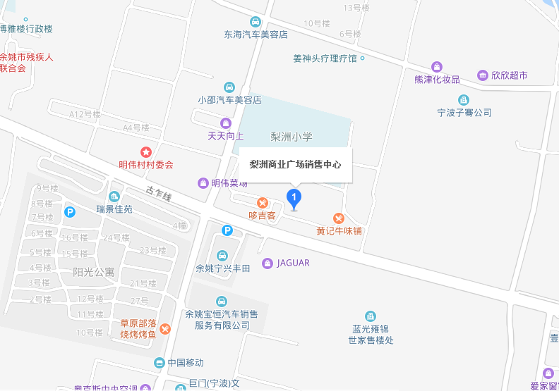 梨洲商业广场交通图-小柯网