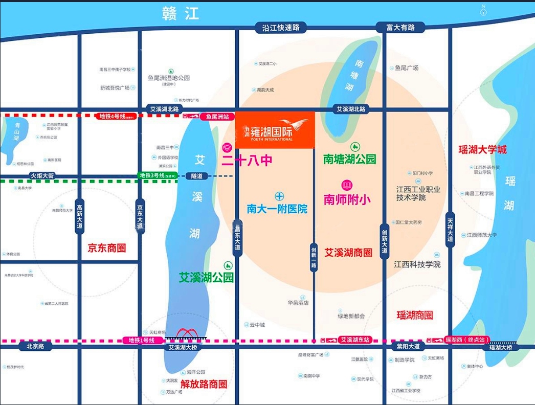 力高雍湖国际交通图-小柯网