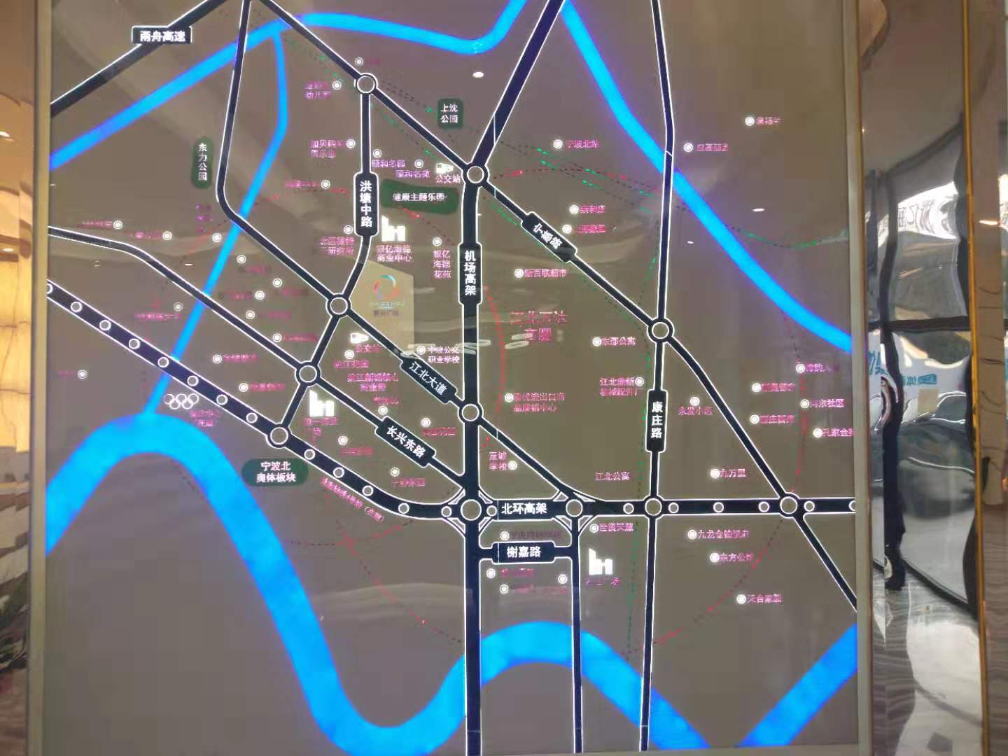 明州广场交通图-小柯网