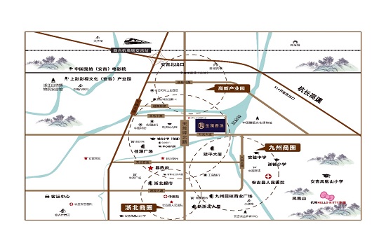 湖州安吉金澜香溪配套图-小柯网