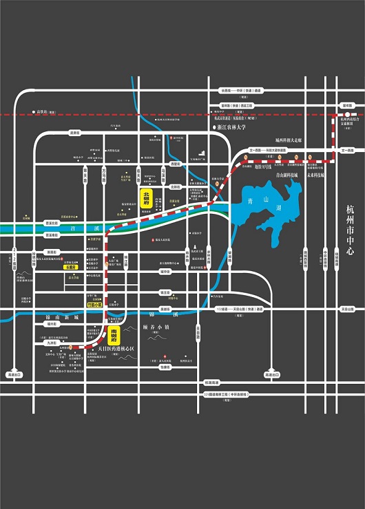 临安北樾府交通图-小柯网