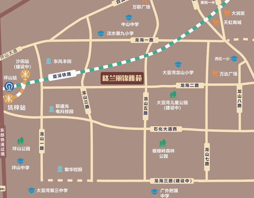 格兰丽锦雅苑交通图-小柯网