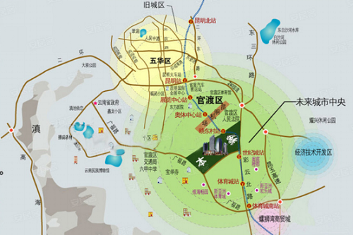 昆明海伦国际交通图-小柯网