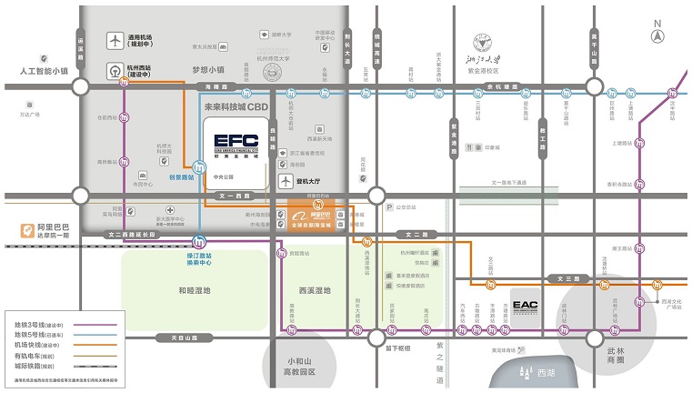 EFC(T9欧洲中心）交通图-小柯网