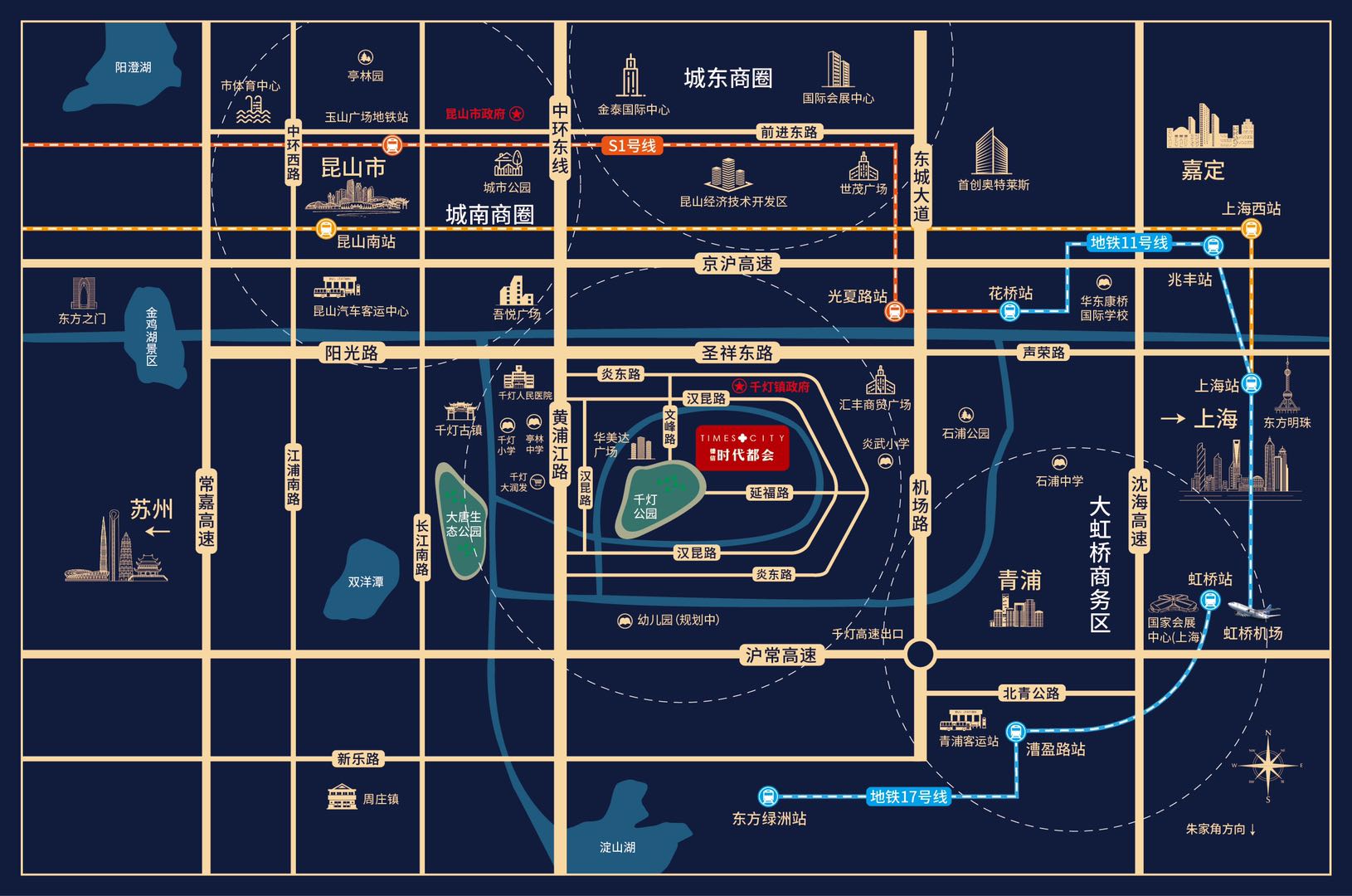 德信都绘大境花园交通图-小柯网