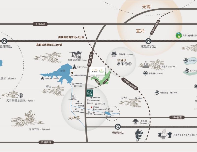 太华景苑交通图-小柯网