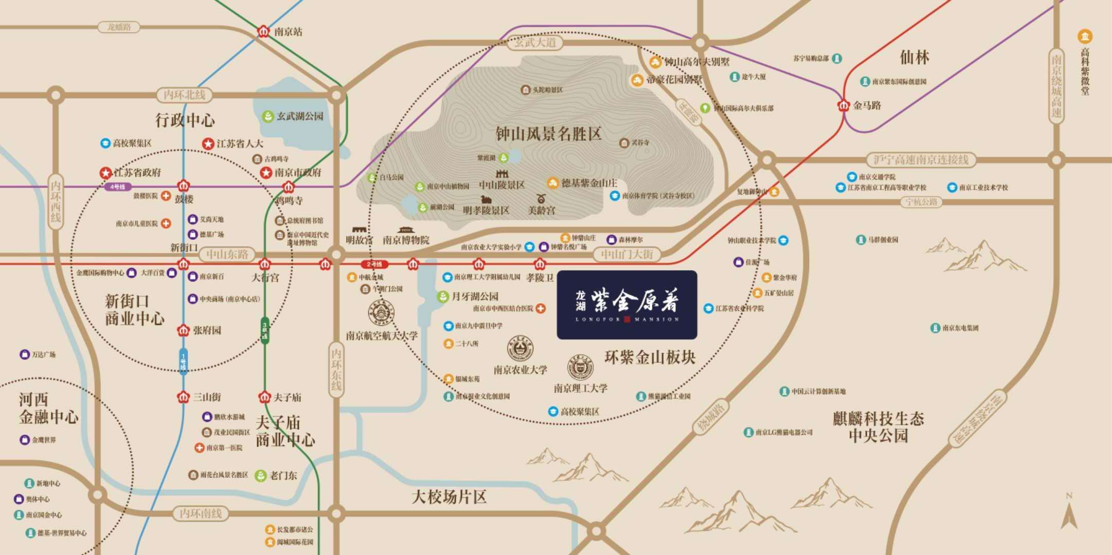 龙湖紫金MALL交通图-小柯网