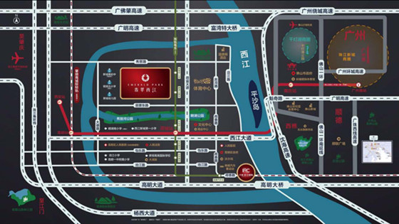 翡翠西江配套图-小柯网
