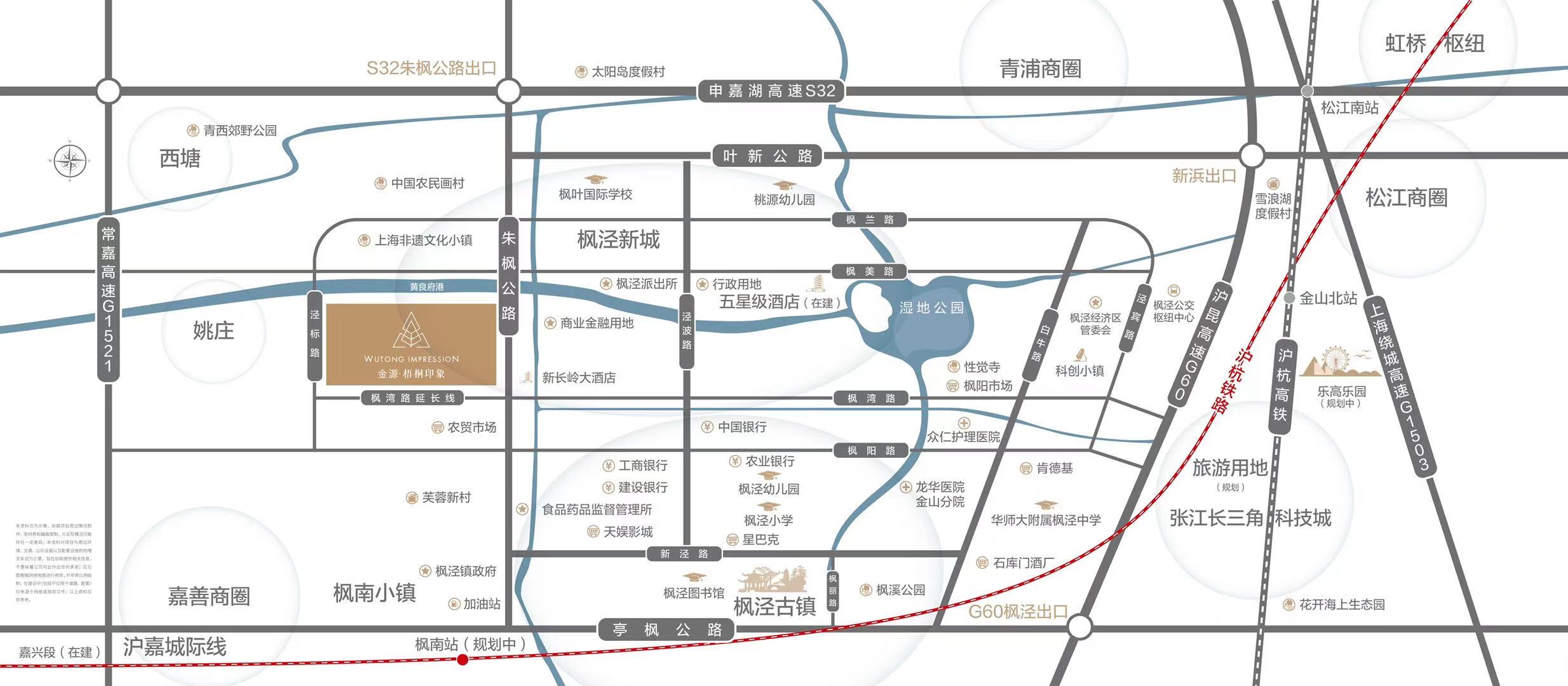 金山金源梧桐印象交通图-小柯网