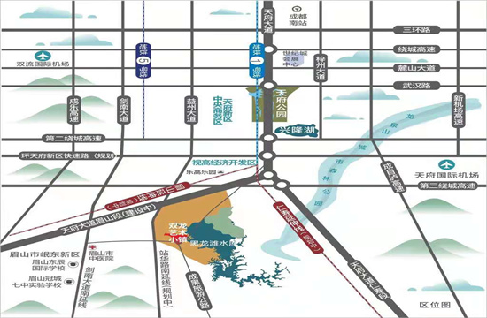 中铁双龙艺术小镇交通图-小柯网