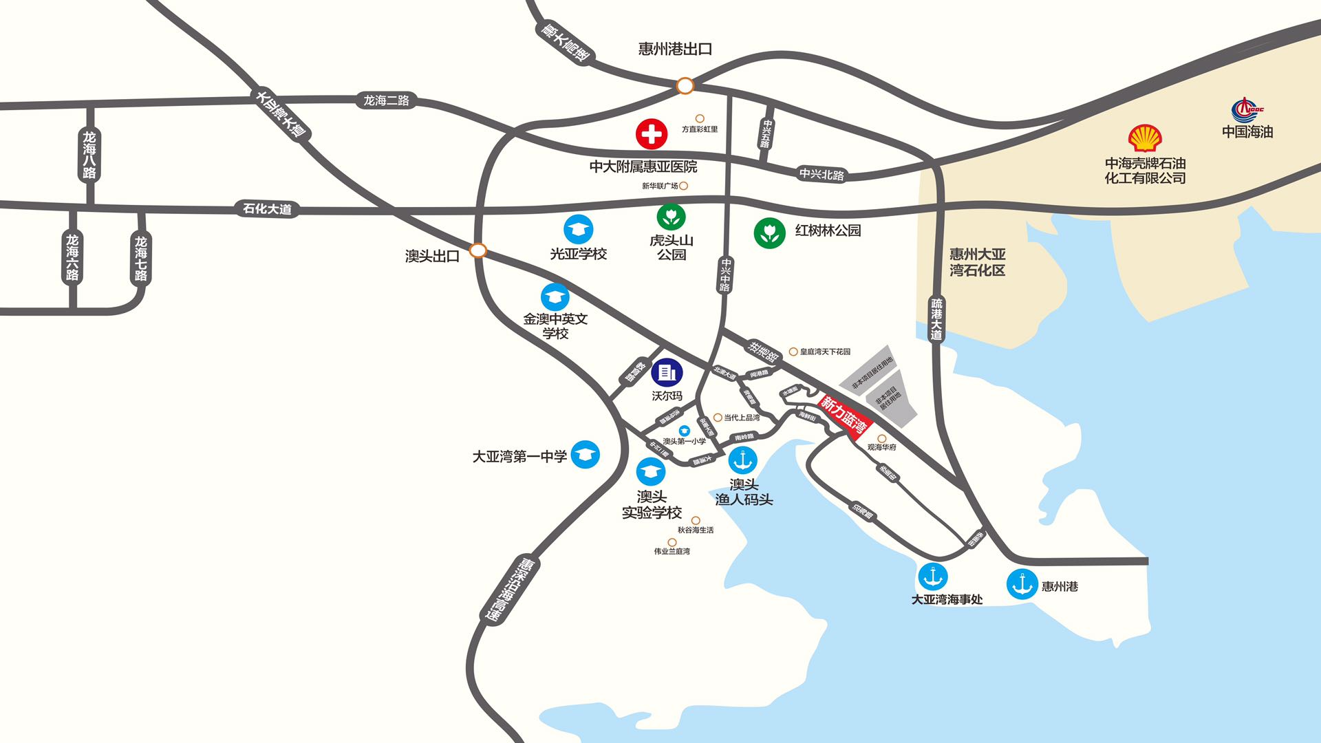 新力蓝湾交通图-小柯网