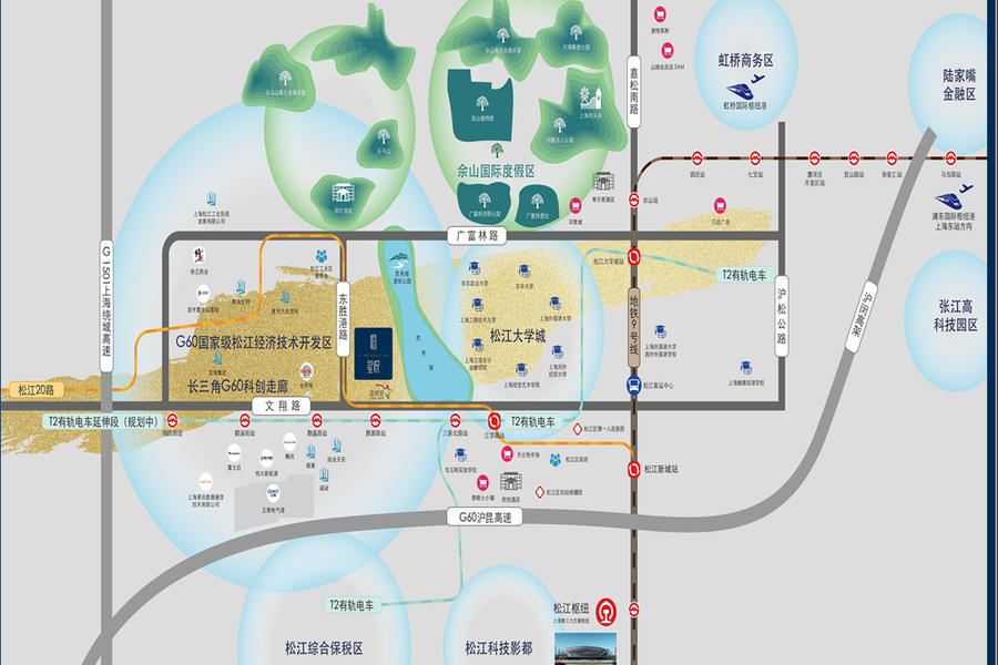 上海龙湖星悦交通图-小柯网