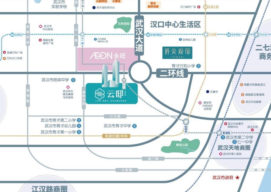 华中国际广场交通图-小柯网