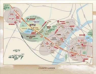 碧桂园欧洲城交通图-小柯网