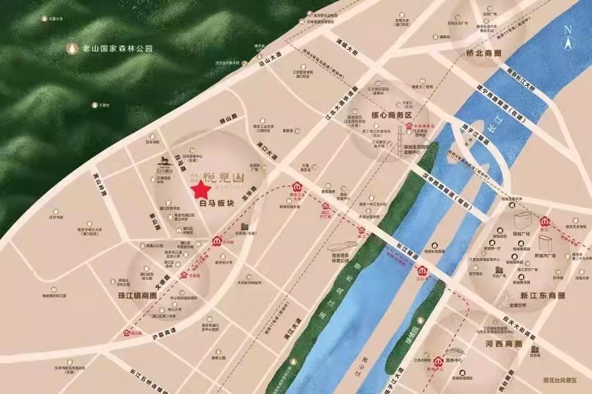 银城颐居悦见山交通图-小柯网