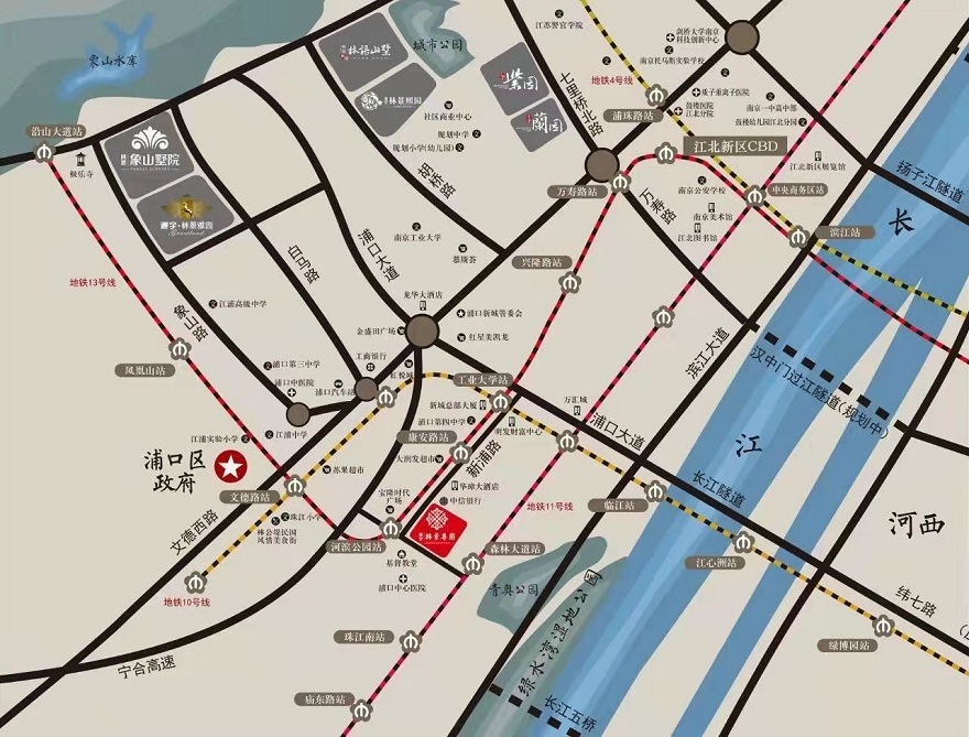 通宇林景尊园交通图-小柯网