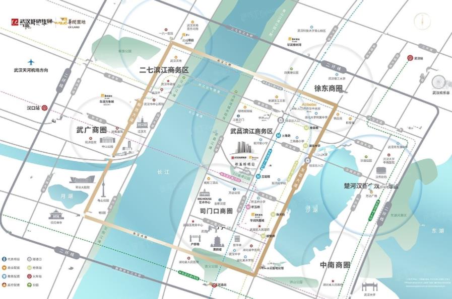 城建华润长江悦交通图-小柯网