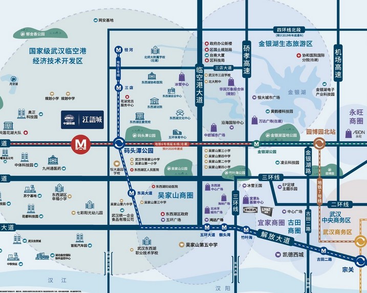 中国铁建江语城交通图-小柯网