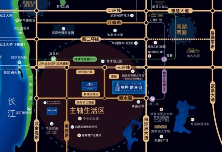 旭辉都会山交通图-小柯网