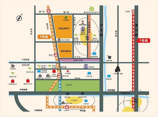 龙湖北城天街交通图-小柯网