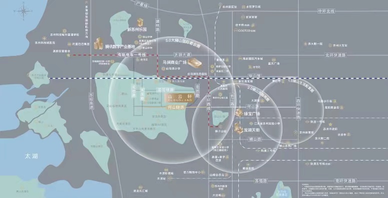 山云轩交通图-小柯网