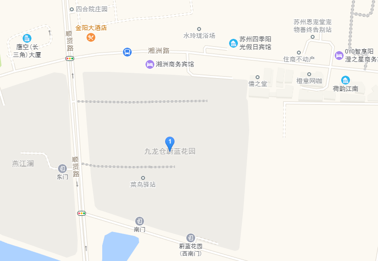 九龙仓蔚蓝花园交通图-小柯网